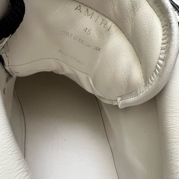 Amiri Skel Hightop Black Sneakers Sz 45 (11-1/2) - Picture 4 of 9